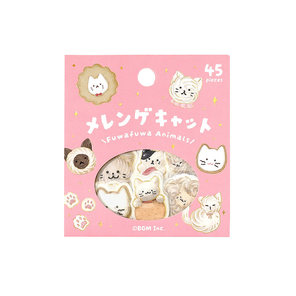 BGM Flake SEALS Fuwa Fuwa Animals Cat