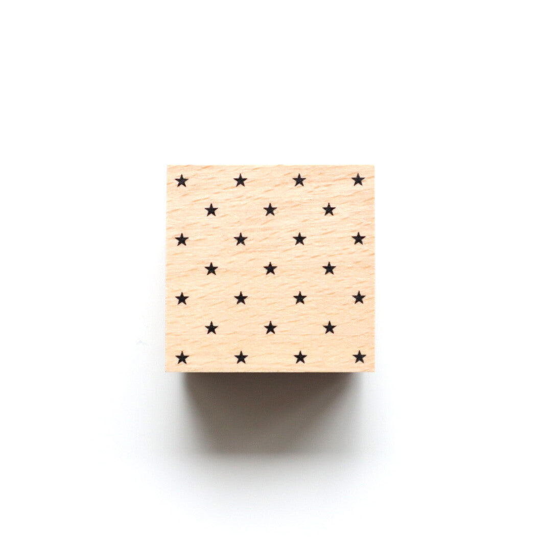 forme. Wooden Rubber Stamp Star Pattern