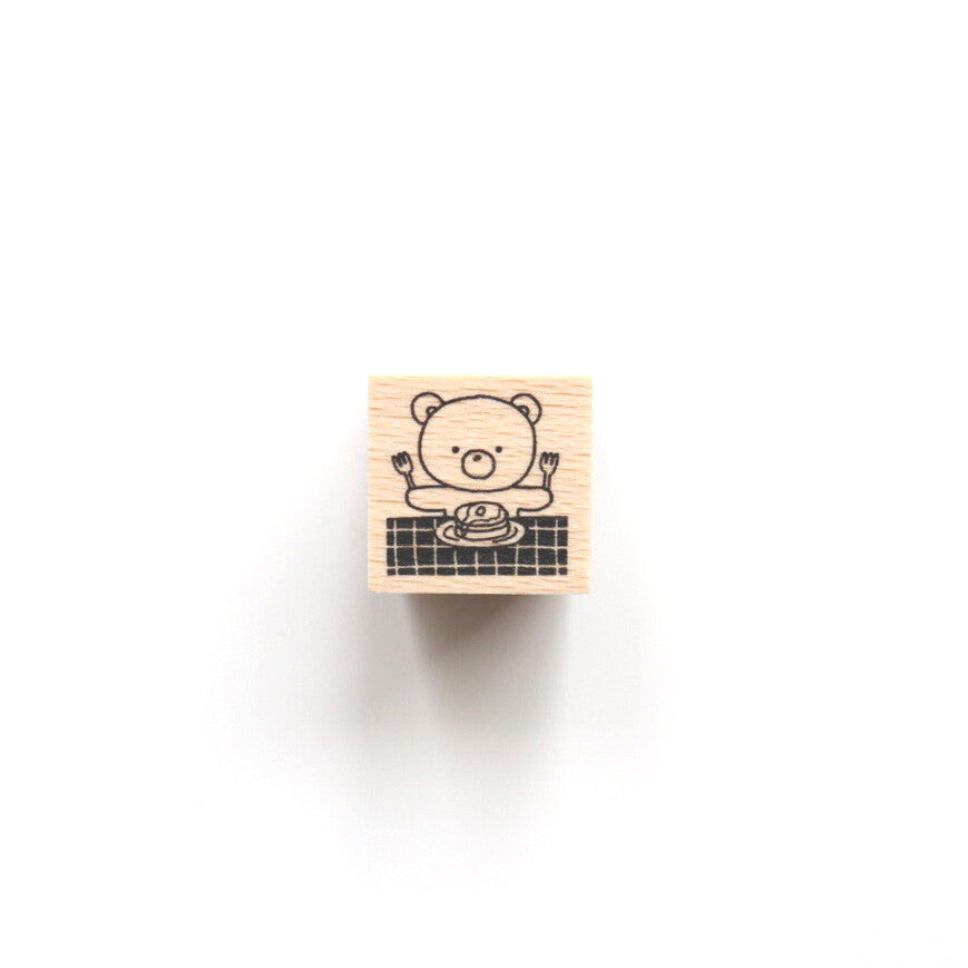 forme. Wooden Rubber Stamp Bear's Breakfast