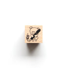 forme. Wooden Rubber Stamp Bear With Pen