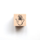 forme. Wooden Rubber Stamp Tulips