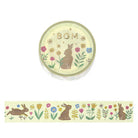 BGM Washi Tape Nordic Forest Flowers and Rabbit