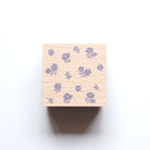 forme. Wooden Rubber Stamp Flowers Pattern