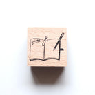 forme. Wooden Rubber Stamp Journal & Pen