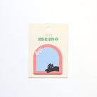 forme. Sticky Memo Notes Window Frame With Cat