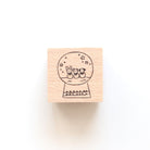forme. Wooden Rubber Stamp Snow Globe