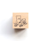 forme. Wooden Rubber Stamp Bear Baking