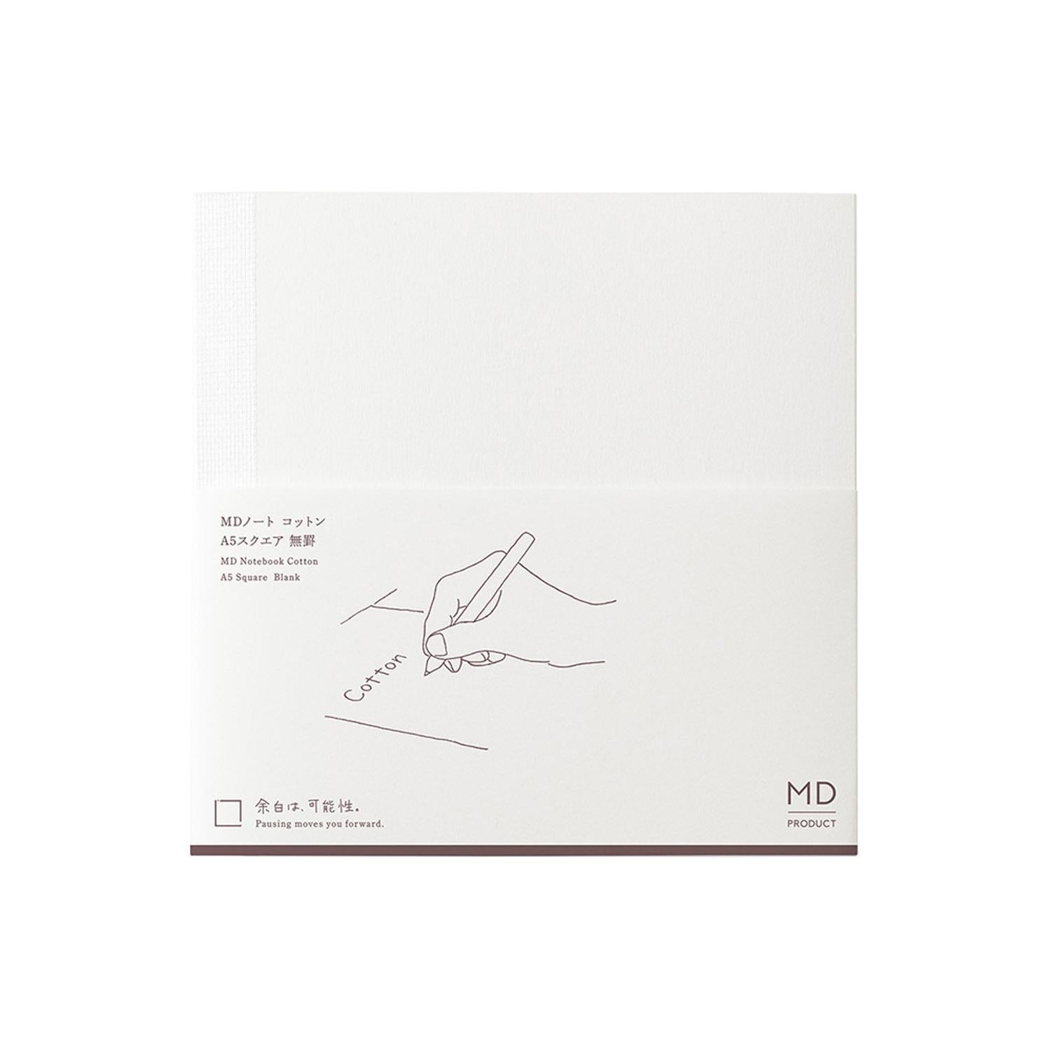 Midori MD Notebook Cotton A5 Square Blank
