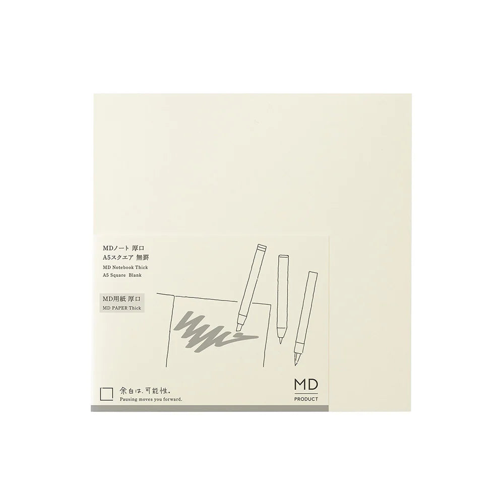Midori MD Notebook Thick A5 Square Blank