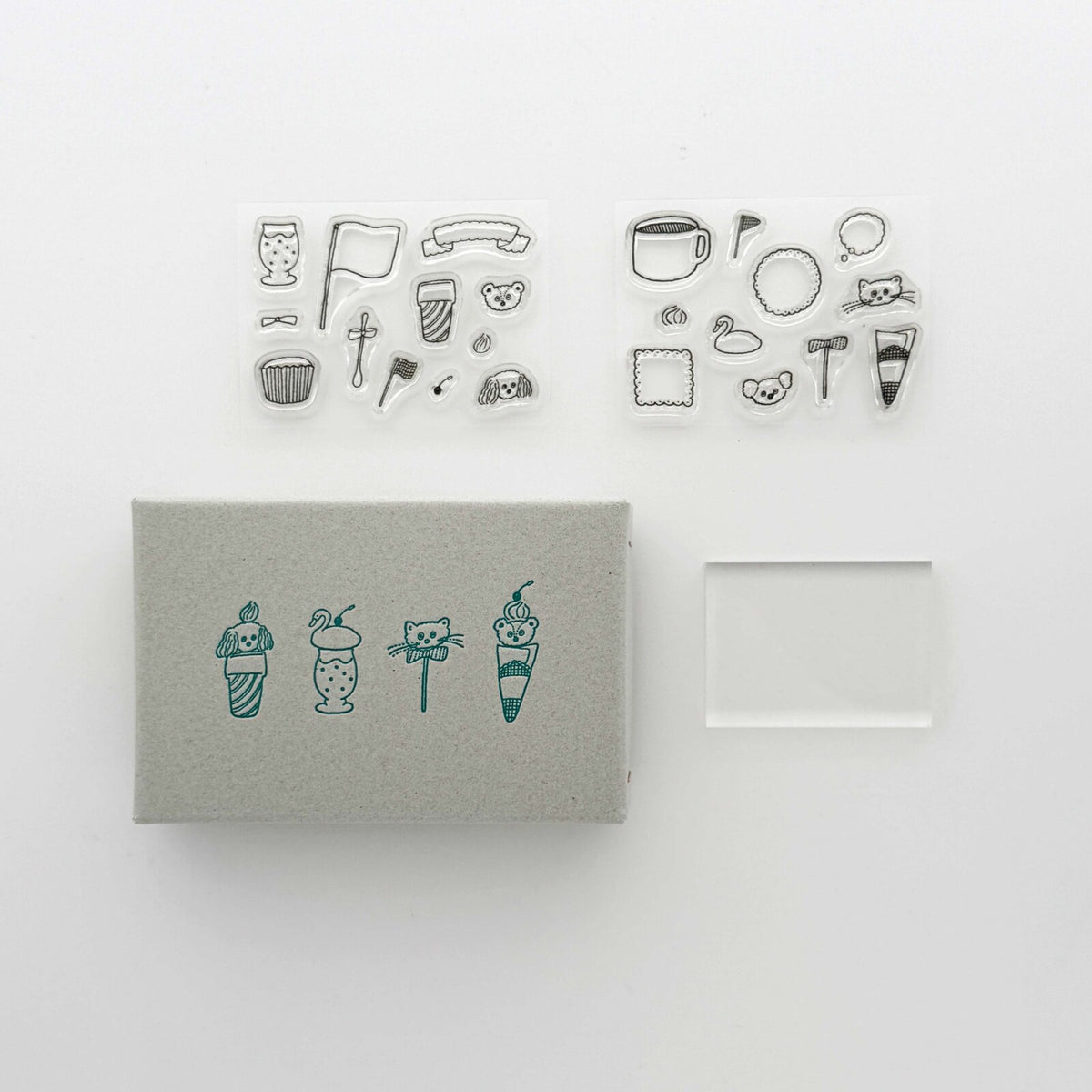 Nombre x Tobimatsu Shoichiro Jizai Clear Stamp Set Box Topping Animals