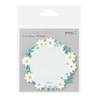 Midori Die Cut Sticky Notes Wreath White