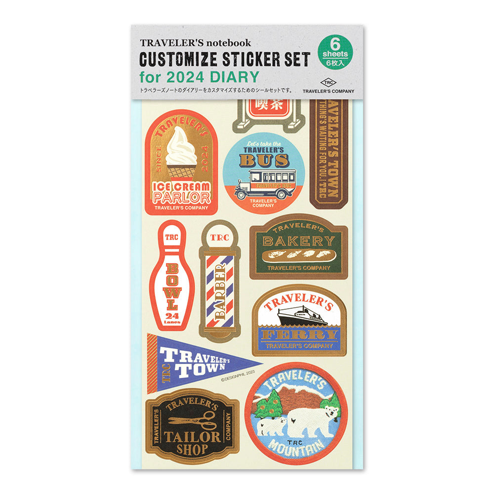 Traveler's Notebook Sticker Set 2024 - Simple Paper 