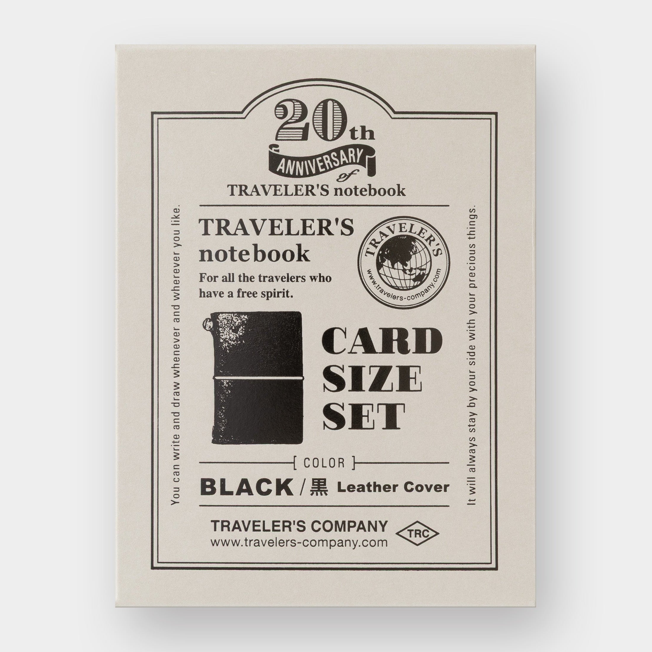 TRAVELER'S Notebook Card Size 20th Anniversary Set Black Limit 1 Per Person