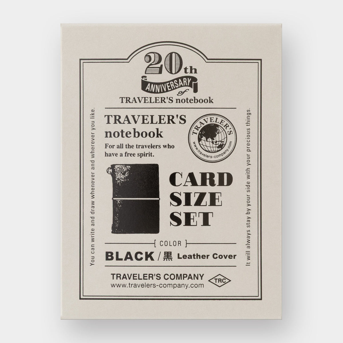 TRAVELER'S Notebook Card Size 20th Anniversary Set Black Limit 1 Per Person