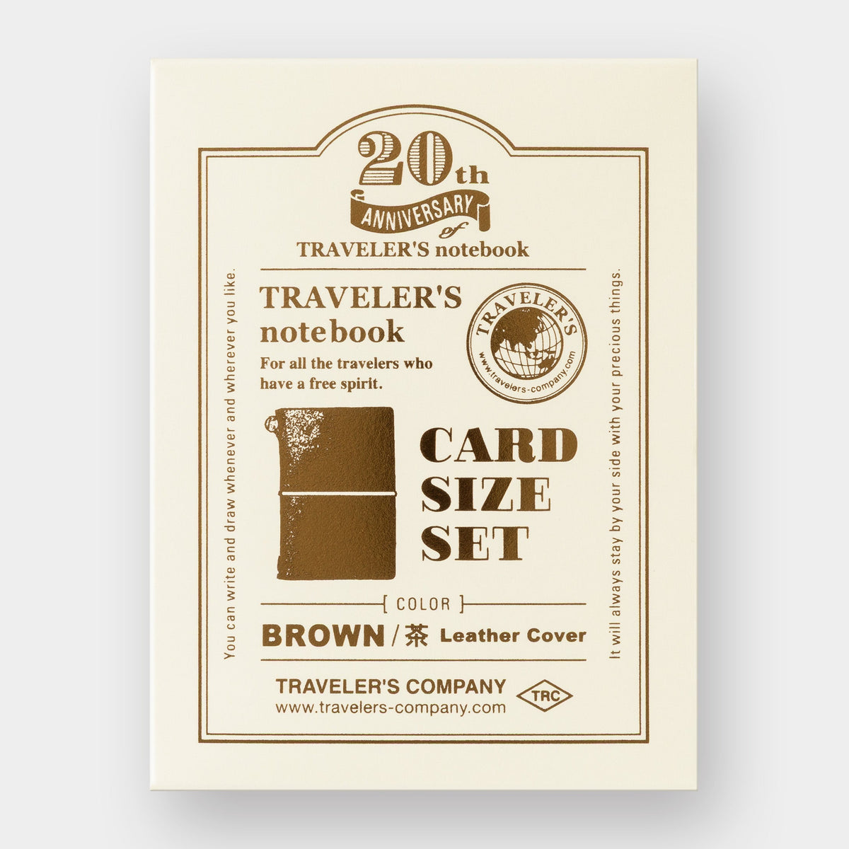 TRAVELER'S Notebook Card Size 20th Anniversary Set Brown Limit 1 Per Person