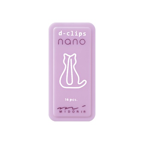 Midori D-Clips Nano Clips | Cat - Simple Paper 
