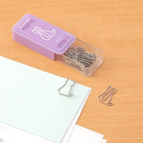 Midori D-Clips Nano Clips | Cat - Simple Paper 