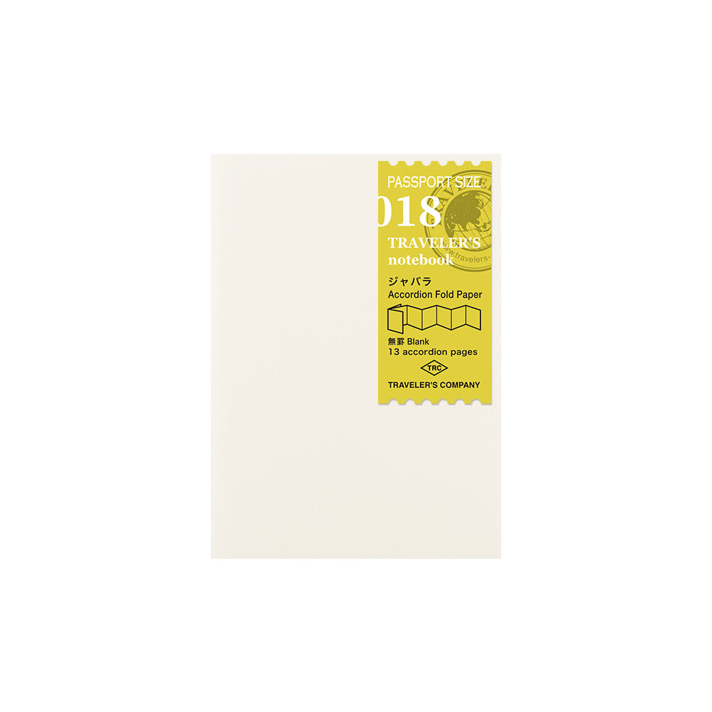 TN Passport Size Refill | Accordion Fold Paper | P18 - Simple Paper 