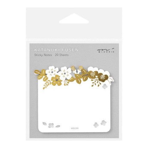 Midori Die Cut Sticky Notes | Foiled Flowers - Simple Paper 