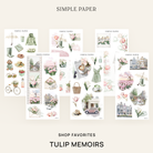 Tulip Memoirs Shop Favorites bundle of sticker sheets with tulips, canal houses, a filmstrip and spring accessories