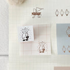 ranmyu Rubber Stamp Raincoat Bear And Little Bird