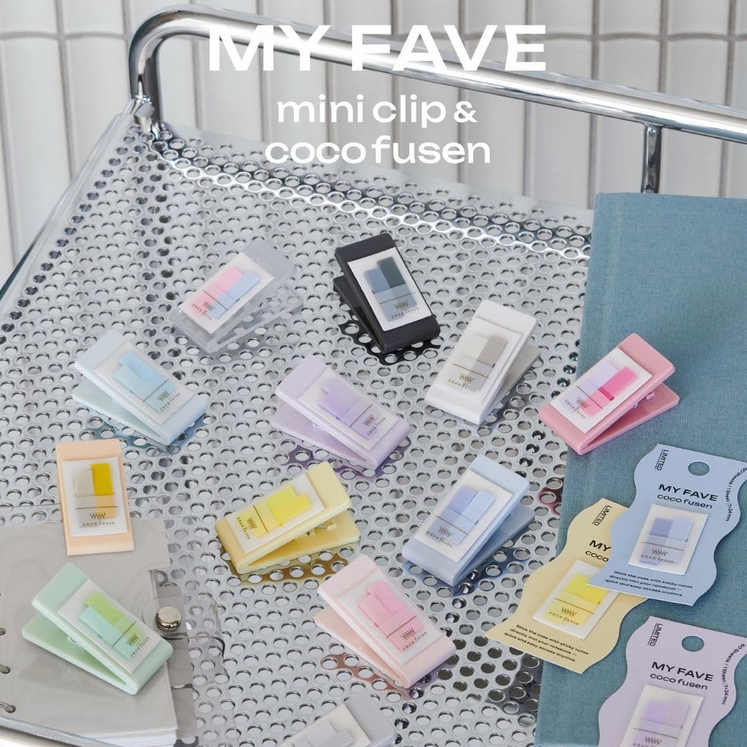 Kanmido My Fave Mini Clip Sticky Notes Limited Edition Colors