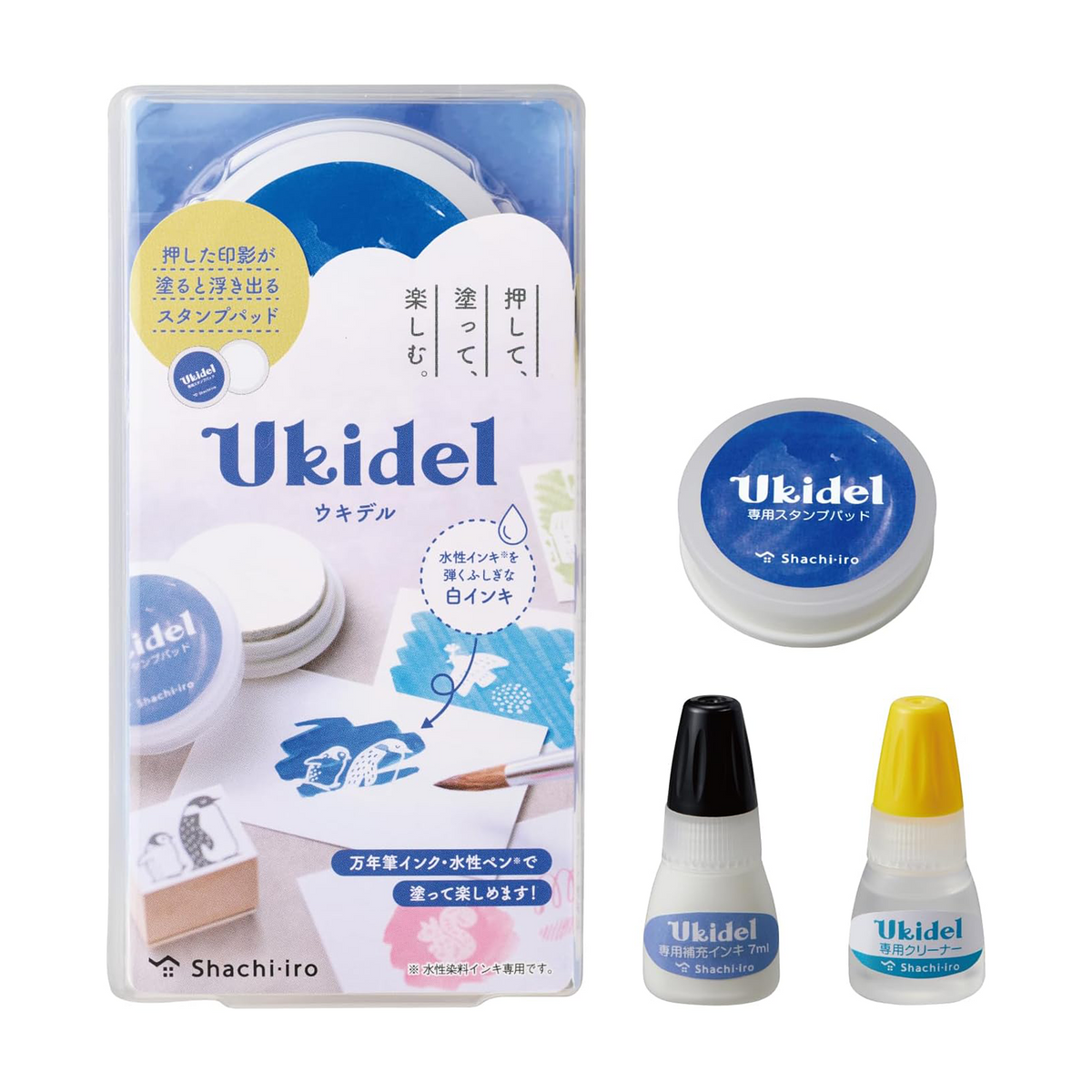 Shachihata Ukidel Ink Repellent White Stamp Pad