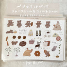 ranmyu Stickers Bear And Girl Cafe Time