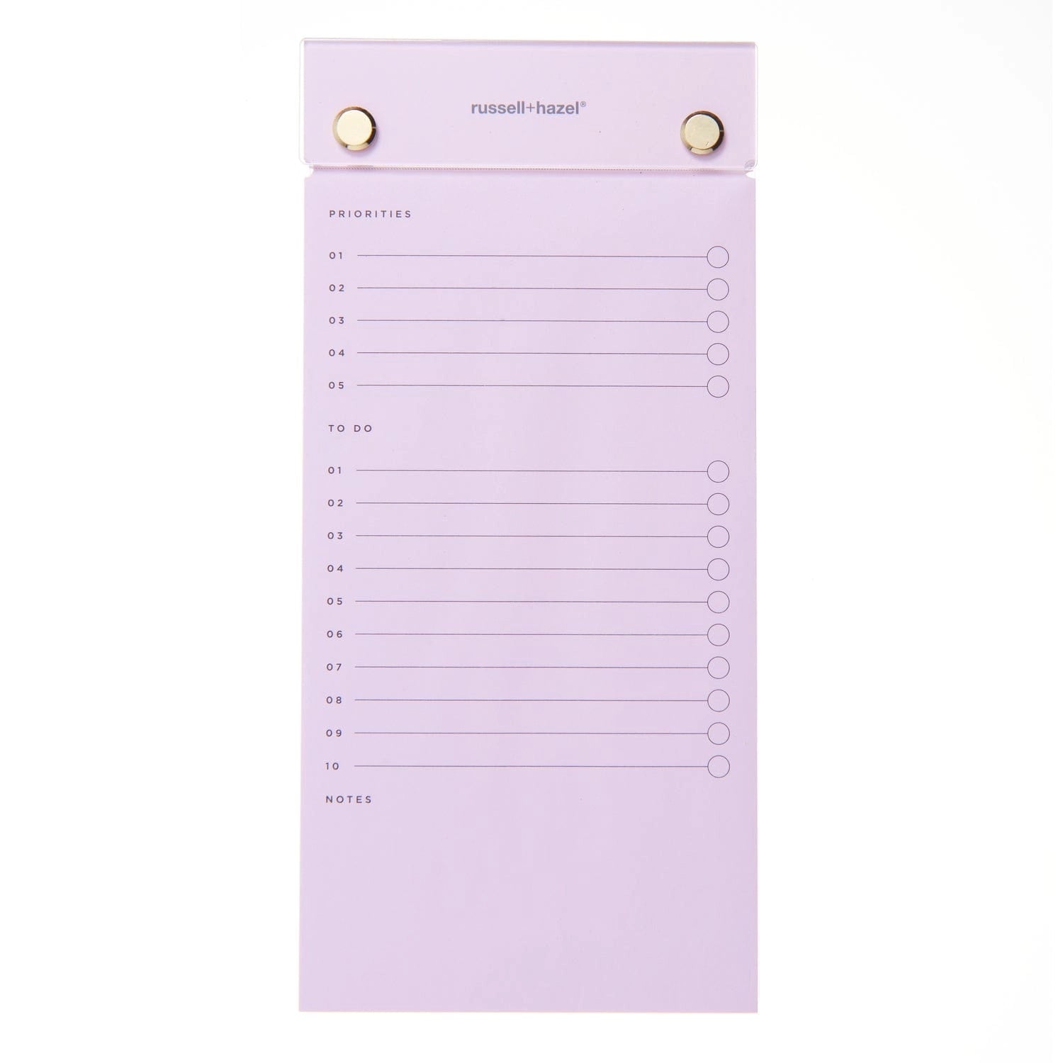 russell + hazel Acrylic List Pad Blush