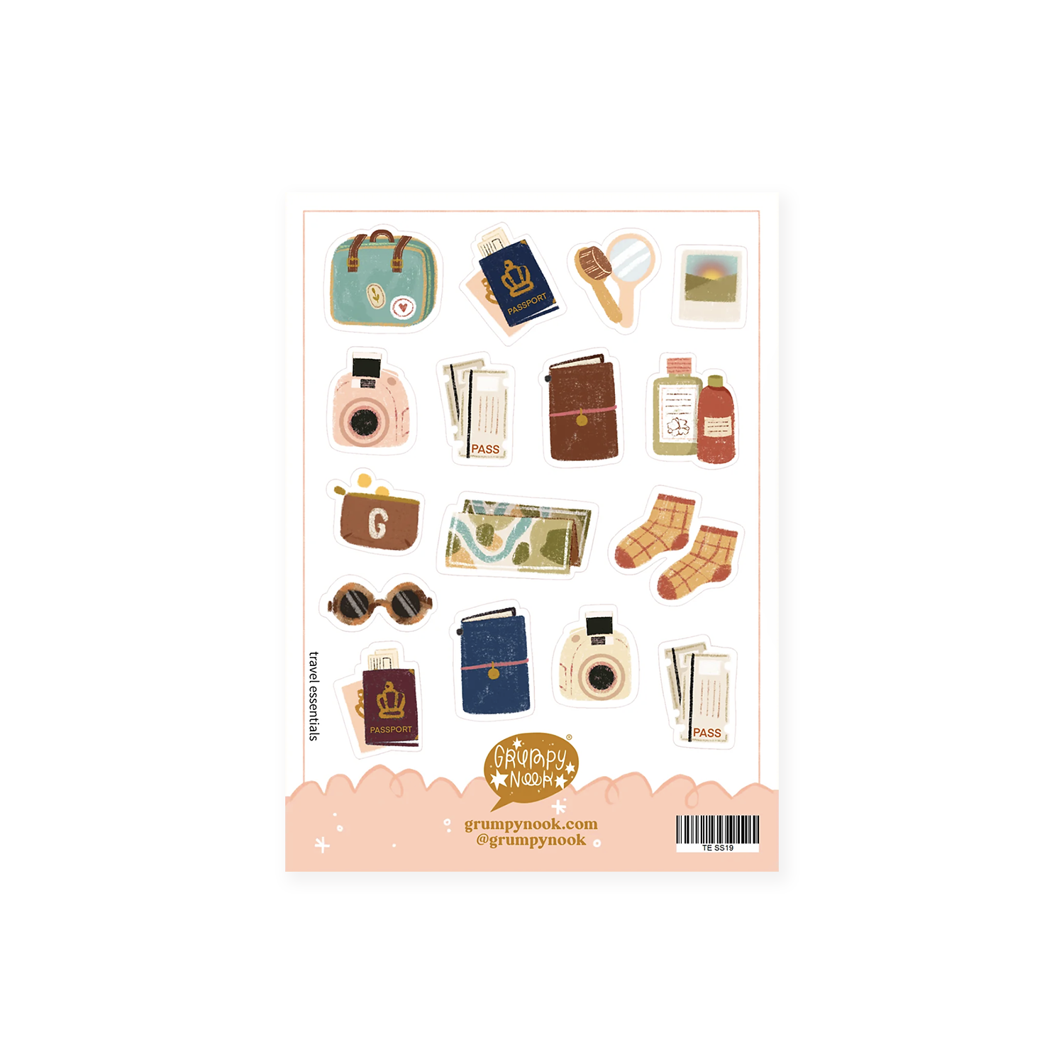 Grumpy Nook Stickers Travel Essentials