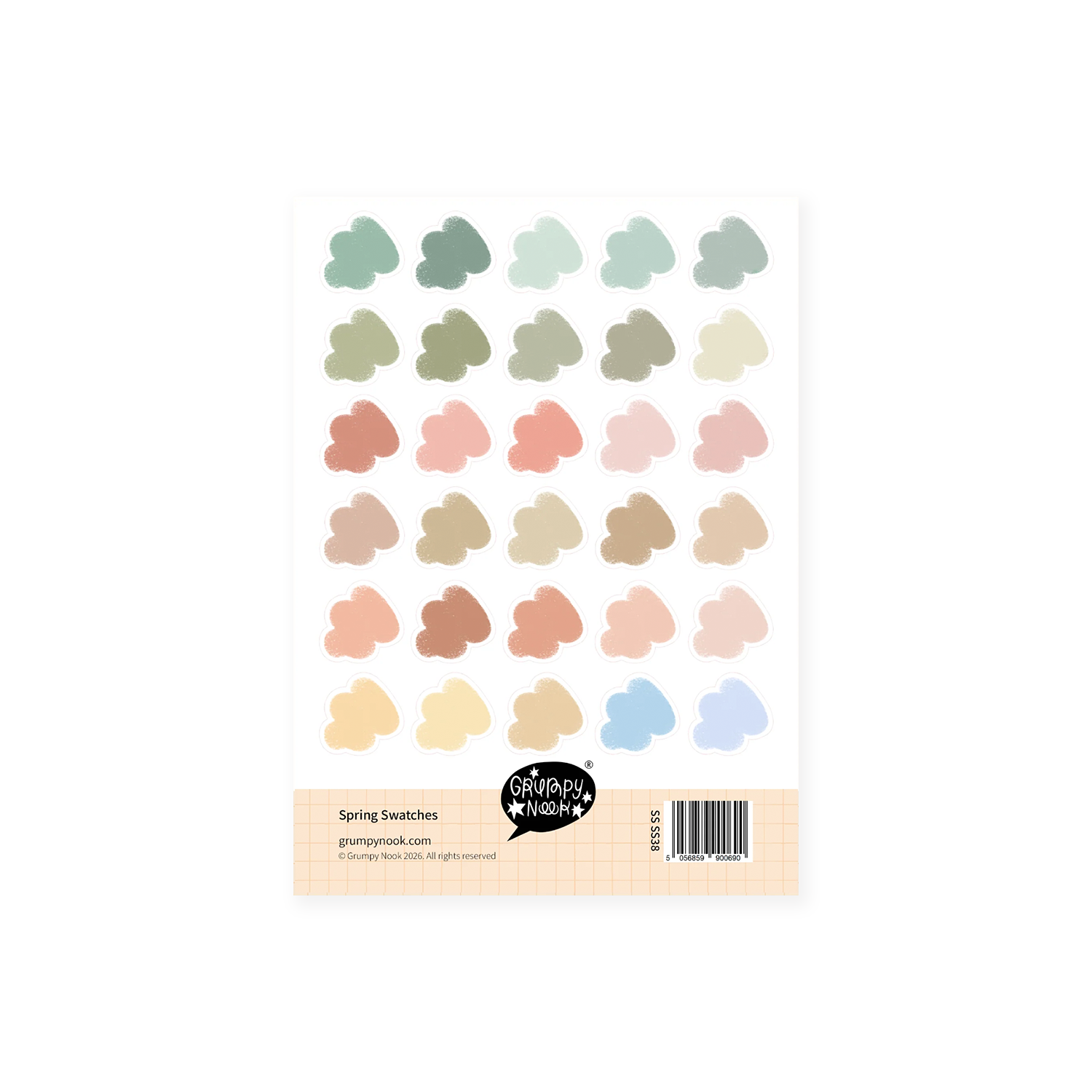 Grumpy Nook Stickers Spring Swatches