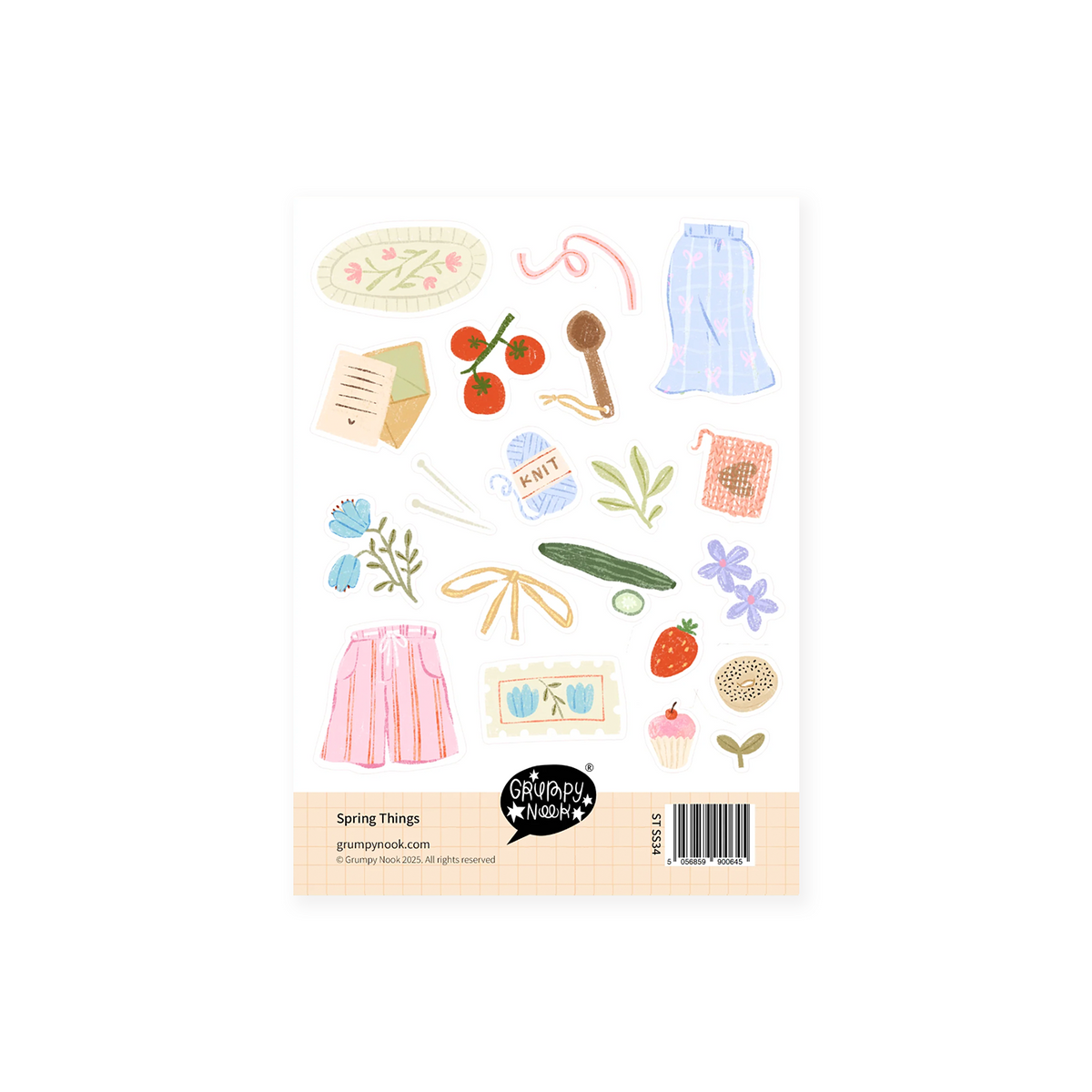 Grumpy Nook Stickers Spring Things