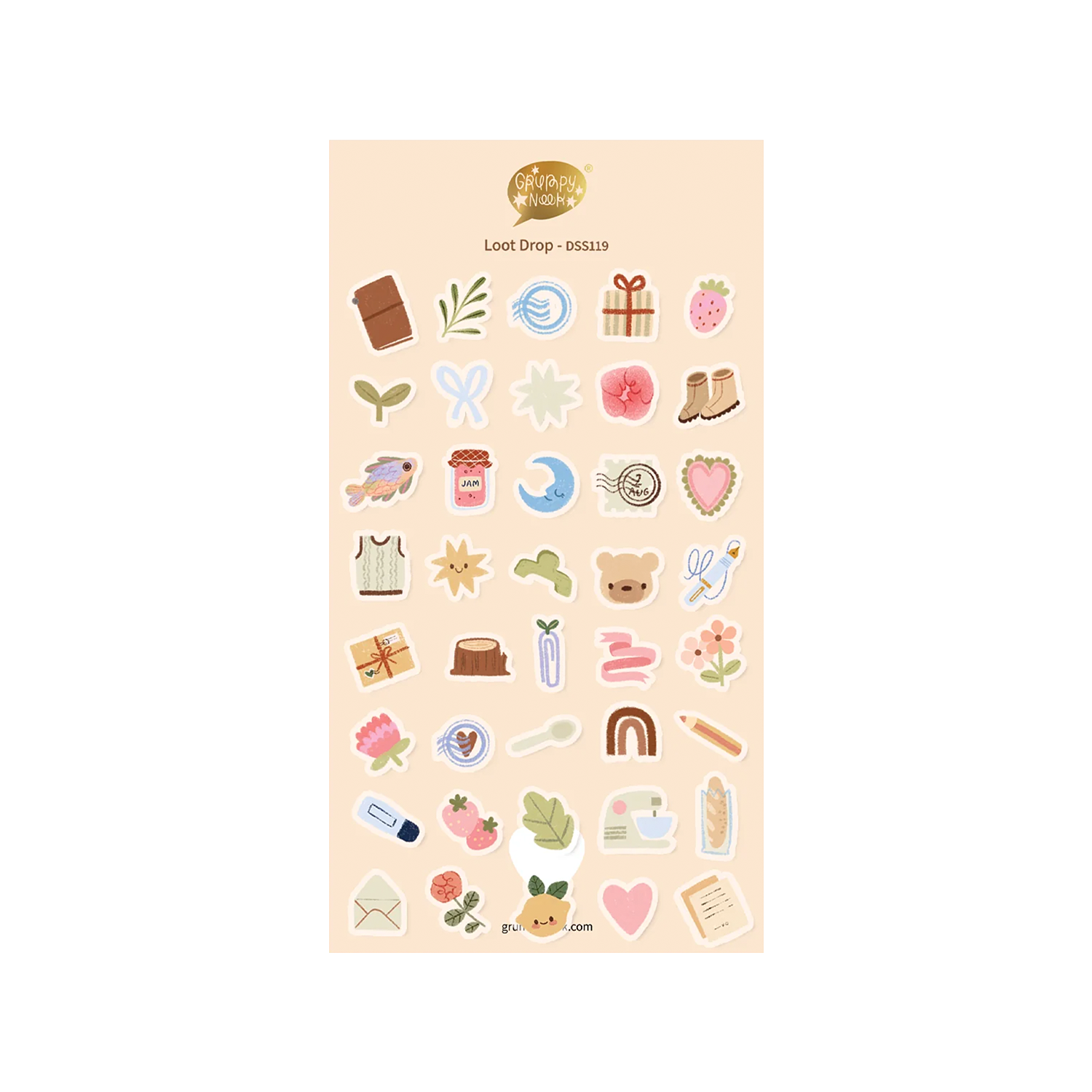 Grumpy Nook Deco Sticker Sheet Loot Drop