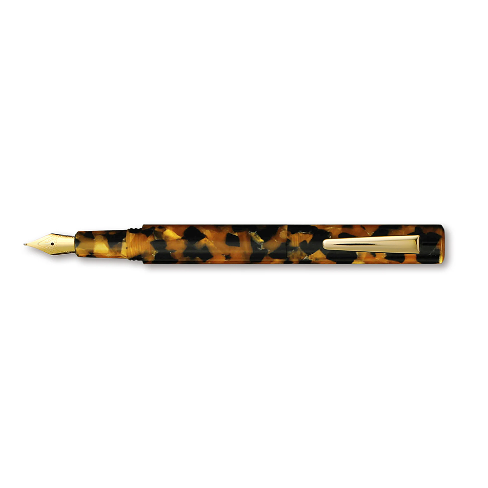 Hightide Attache Marbled Fountain Pen Brown