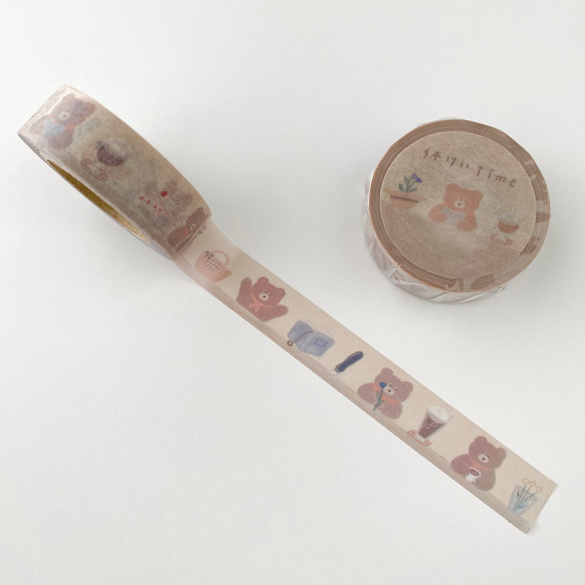 ranmyu Washi Tape | Bear's Break Time - Simple Paper 