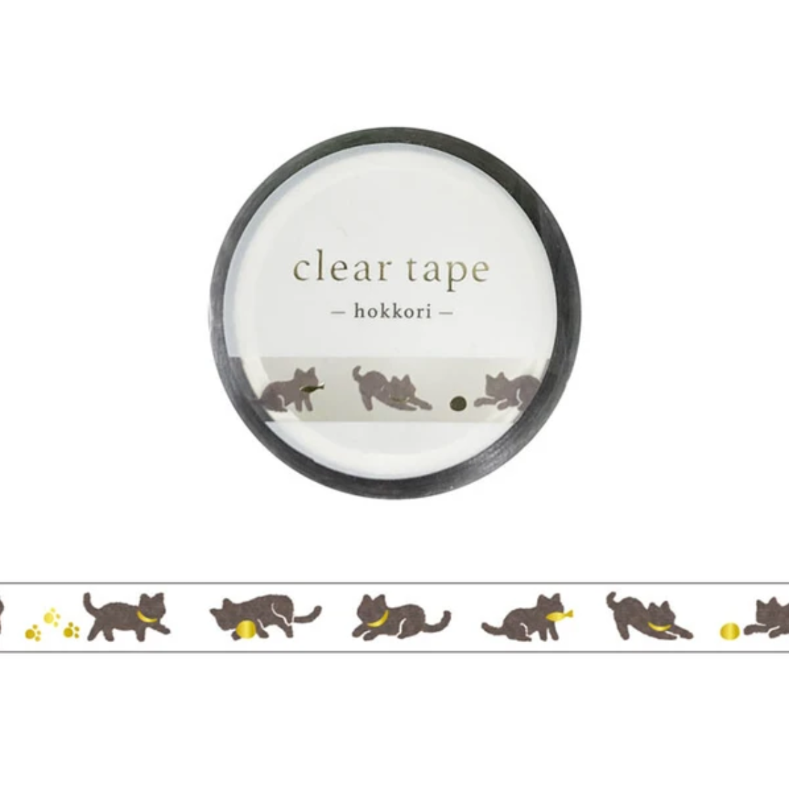 Mind Wave Clear Tape 7mm Hokkori Cats