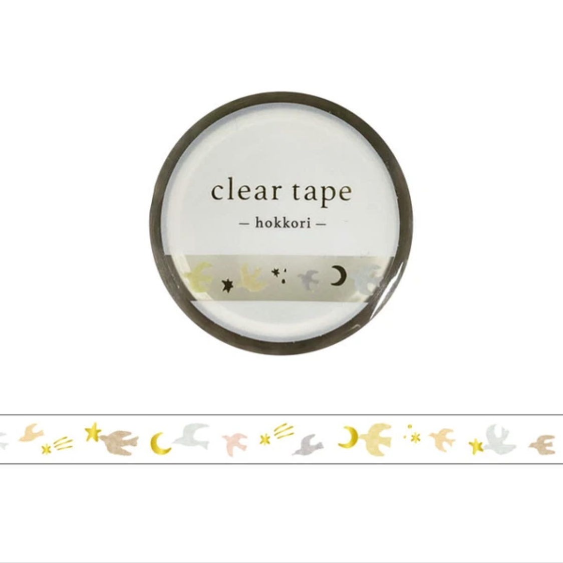 Mind Wave Clear Tape 7mm Hokkori Birds