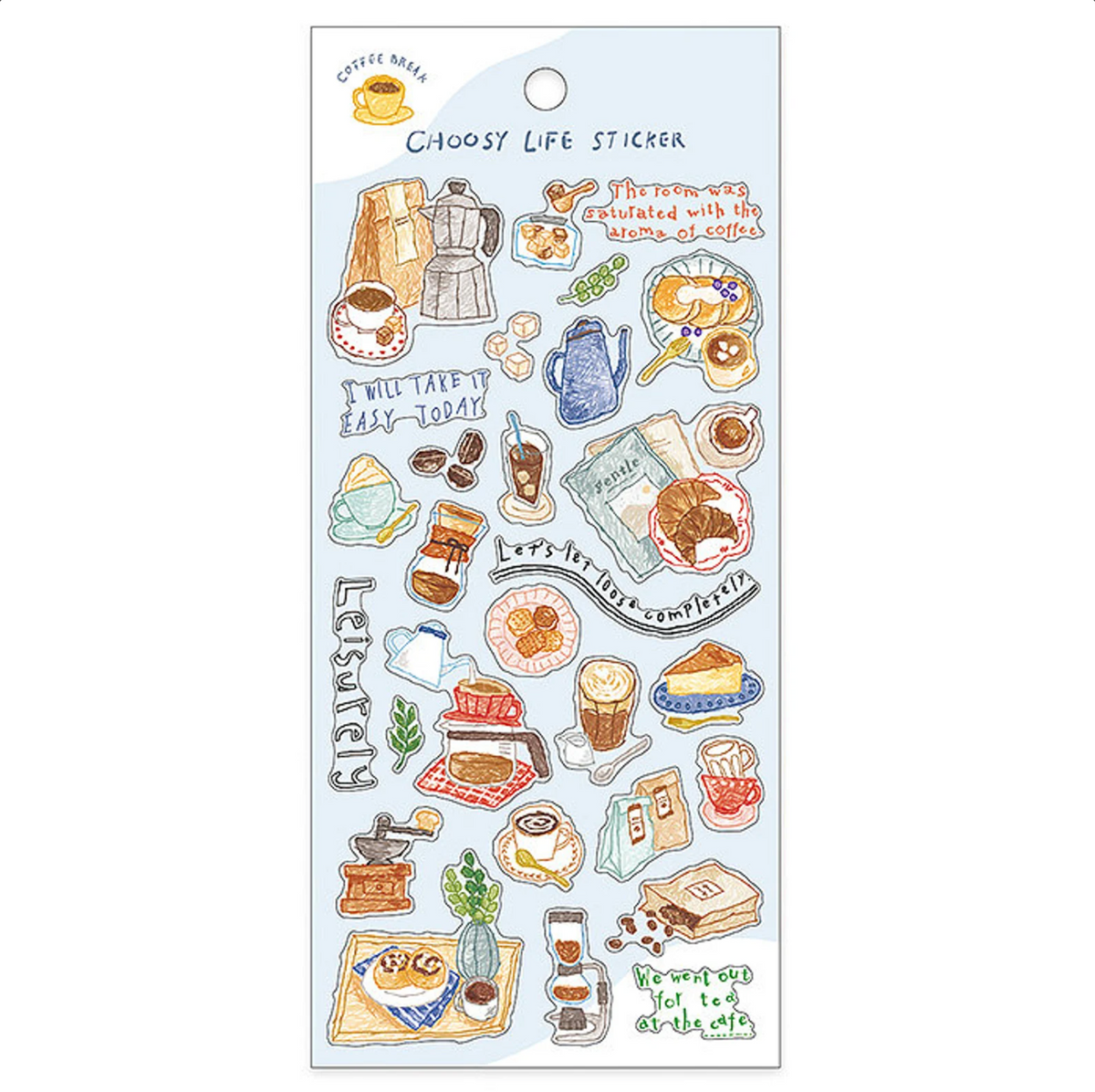 Mind Wave Stickers Choosy Life Coffee Break