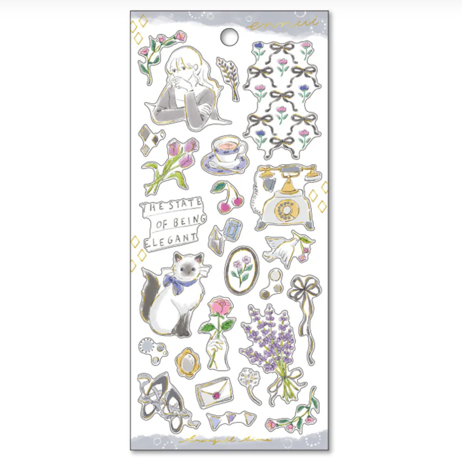 Mind Wave Stickers Ennui Gray