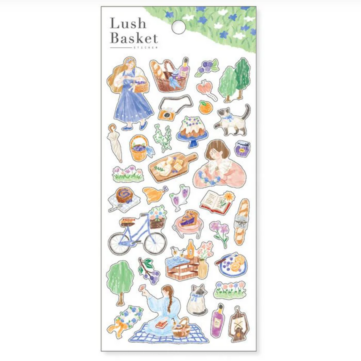 Mind Wave Stickers Lush Basket Blue