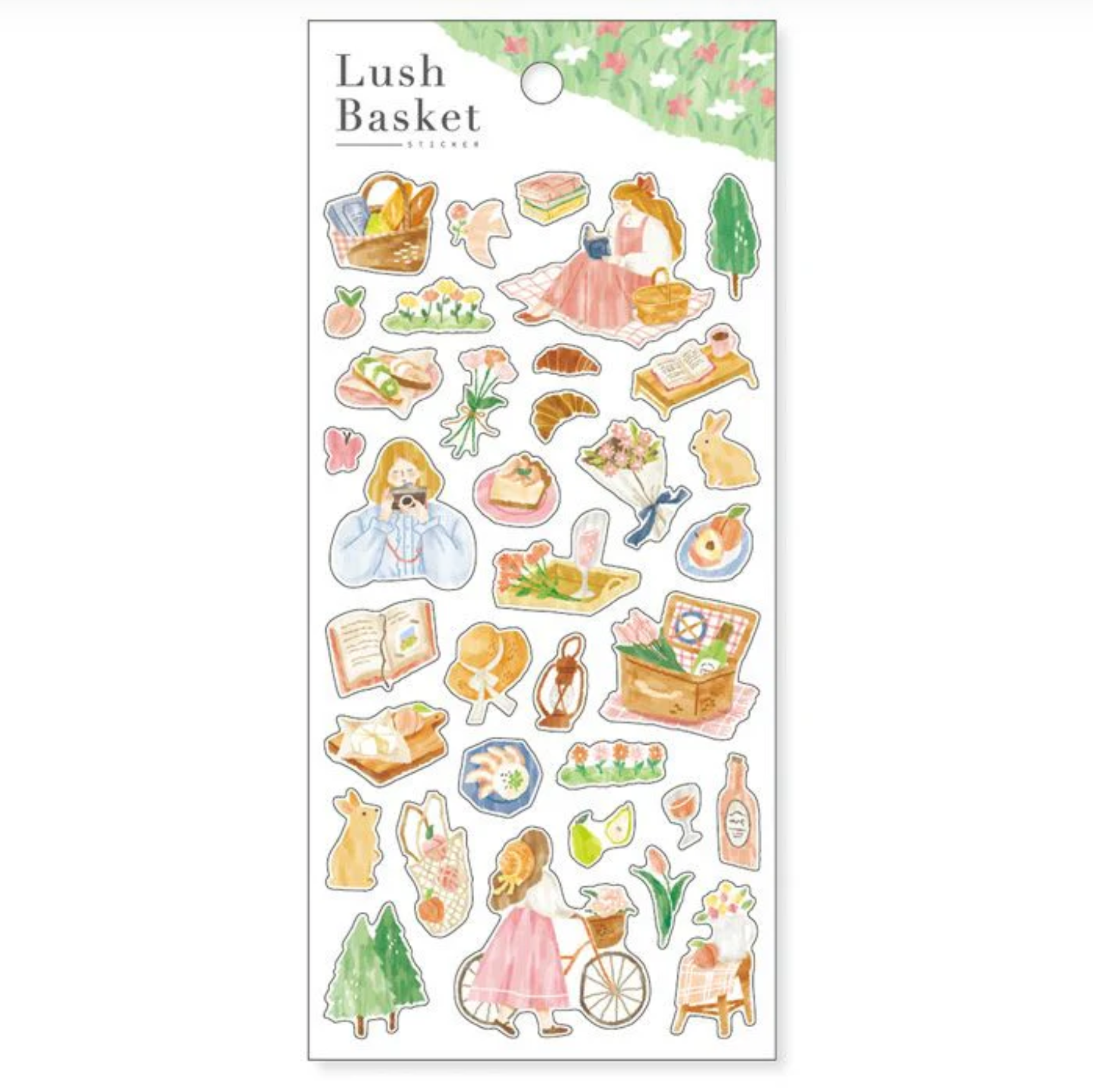 Mind Wave Stickers Lush Basket Pink