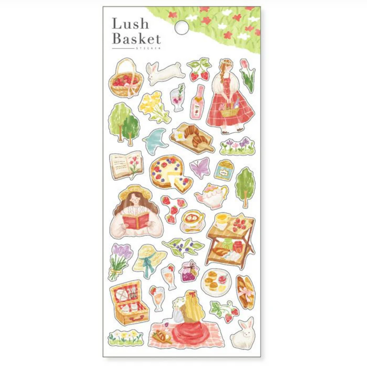 Mind Wave Stickers Lush Basket Red