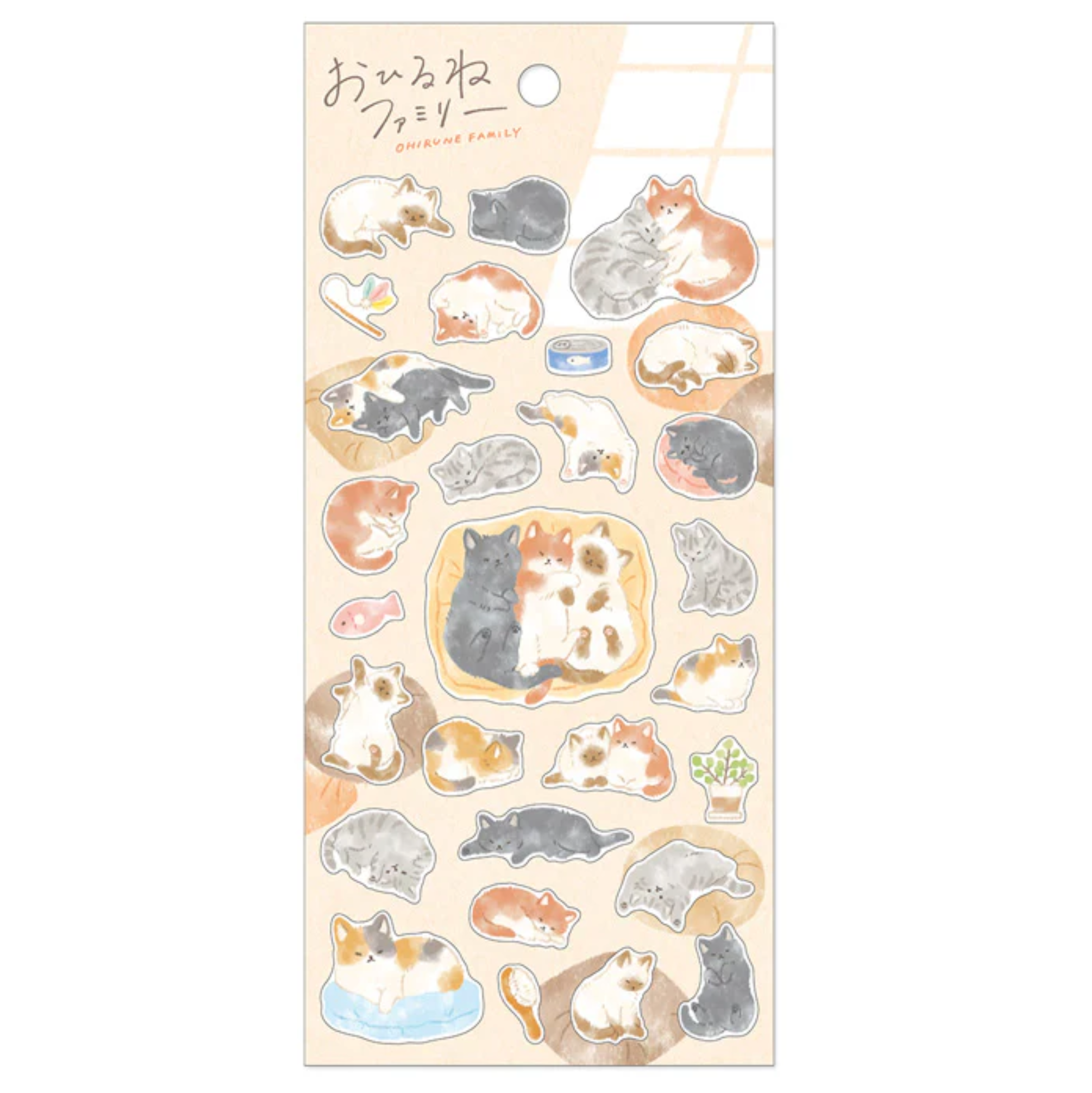 Mind Wave Stickers Sleepy Family Neko Family 2