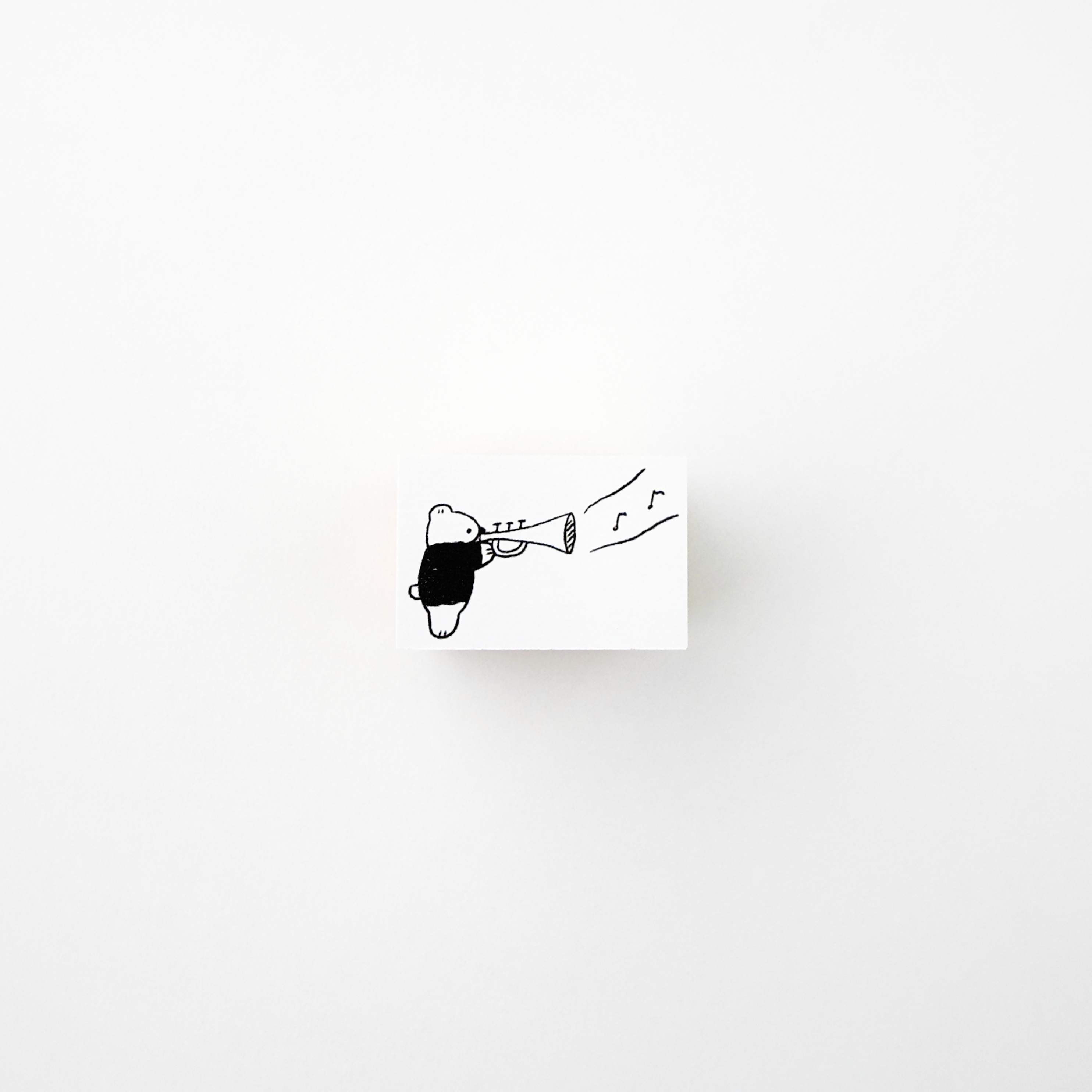 ranmyu Rubber Stamp Bear Playing Trumpet