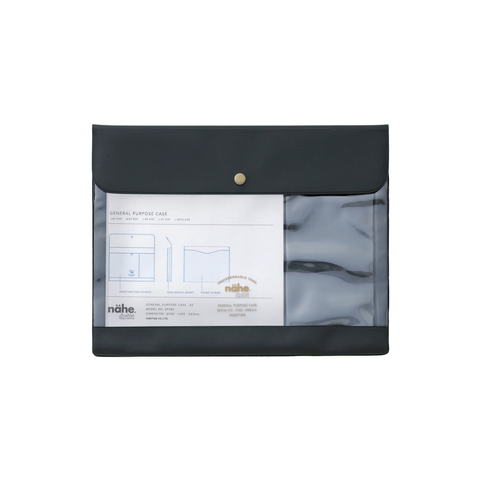 Hightide | Nahe General Purpose Case A5 | Black - Simple Paper 