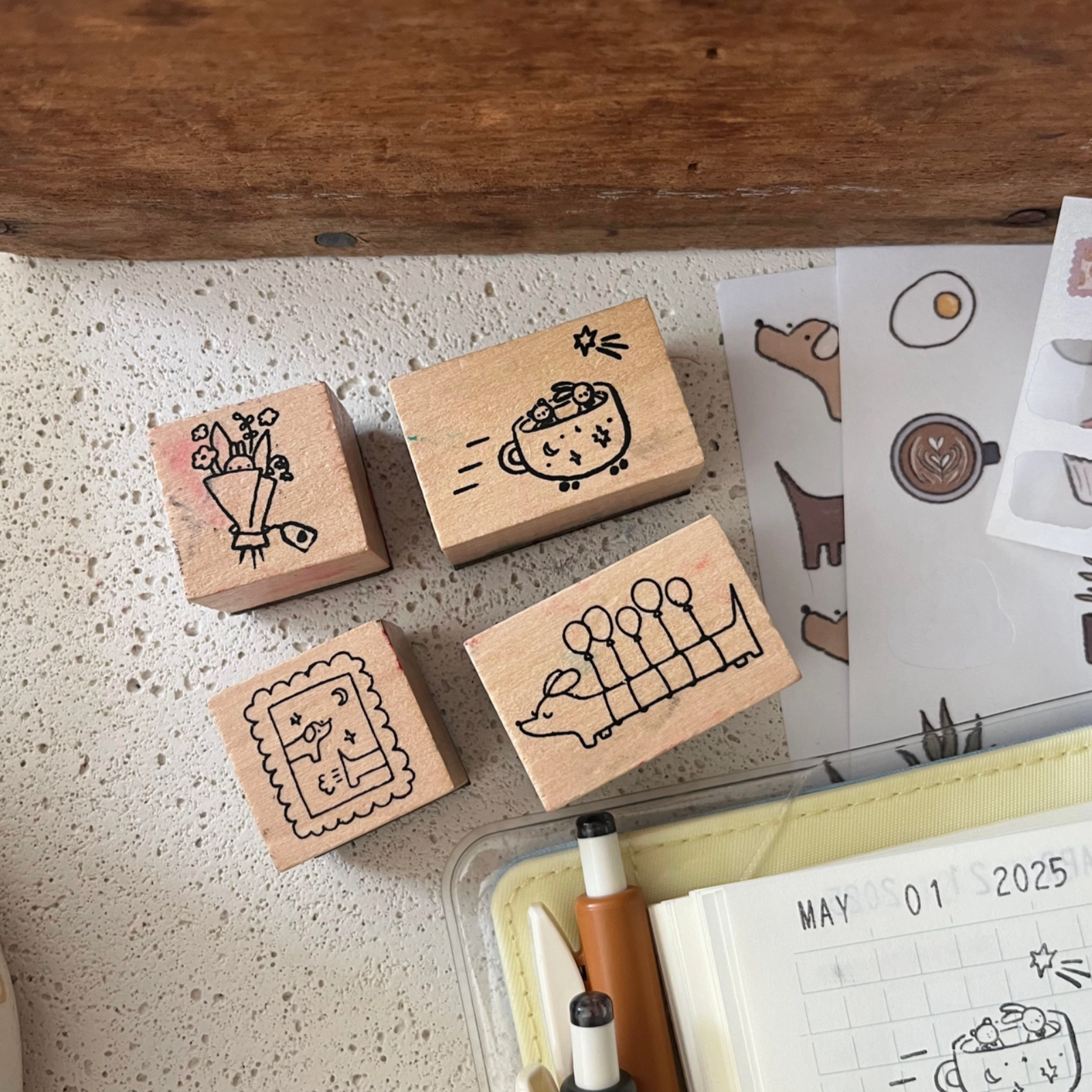Dana Ate Oatmeal! Wooden Stamps