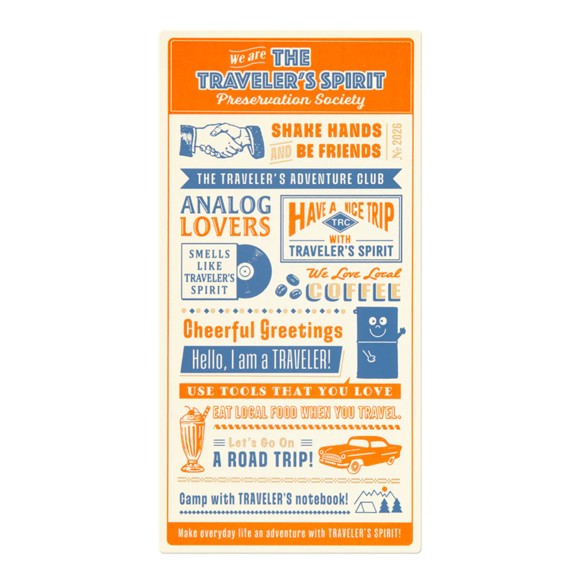 Traveler's Notebook Plastic Sheet 2026 Regular