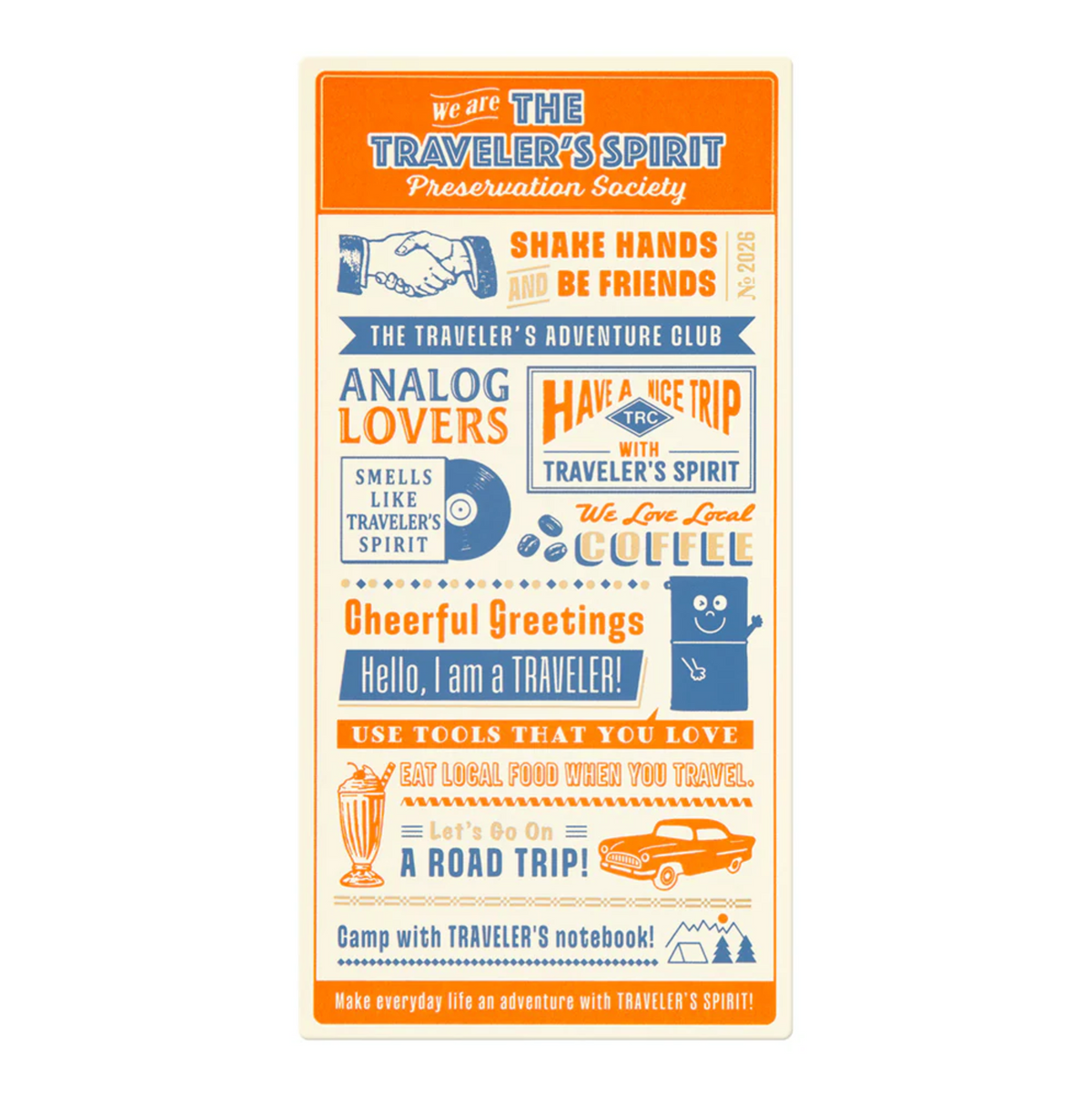 Traveler's Notebook Plastic Sheet 2026 Regular