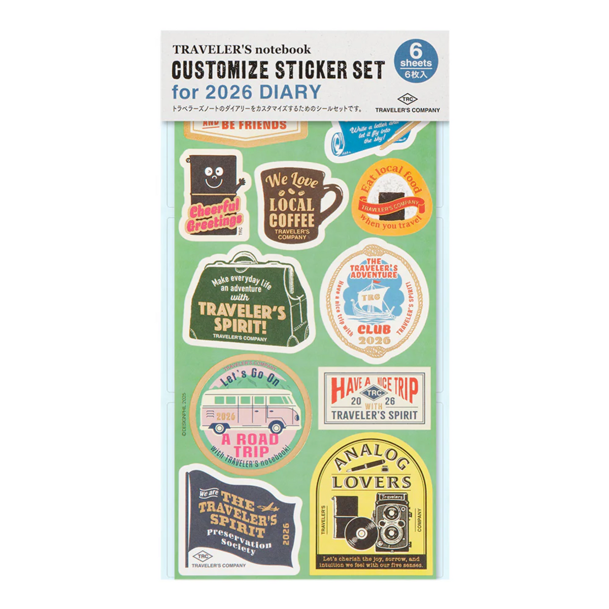 Traveler's Notebook Sticker Set 2026