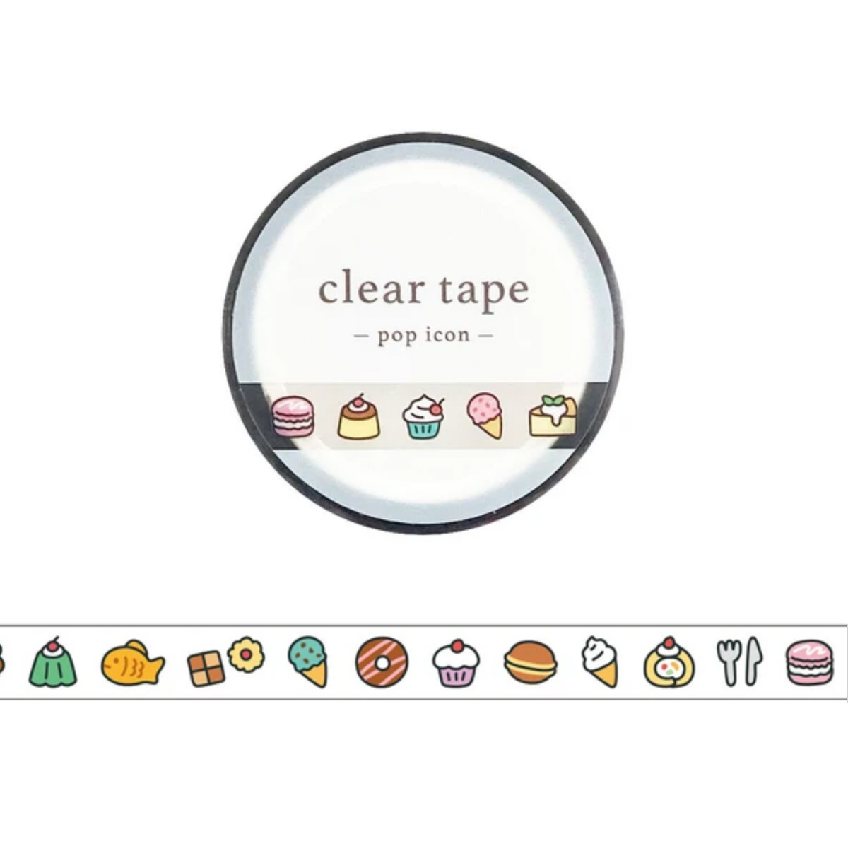 Mind Wave Clear Tape 7mm Pop Icon Sweets